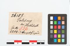 Etikett zu Bronzefigürchen (NHMW-PRAE-026188)